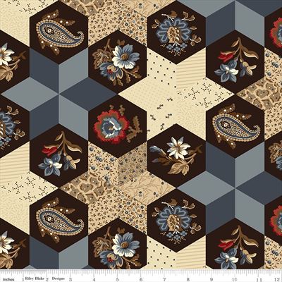 Seeds of Glory- Hexi Patchwork- Blue